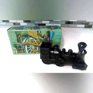 Avon,The General,Civil War era blue locomotive,Wild Country after shave bottle